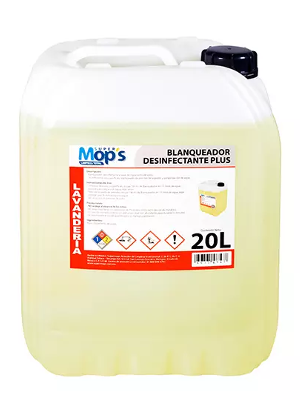 Blanqueador Super mops, cloro 20 Lt. 1