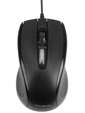 MOUSE TARGUS OPTICO ALÁMBIRCO NEGRO.
