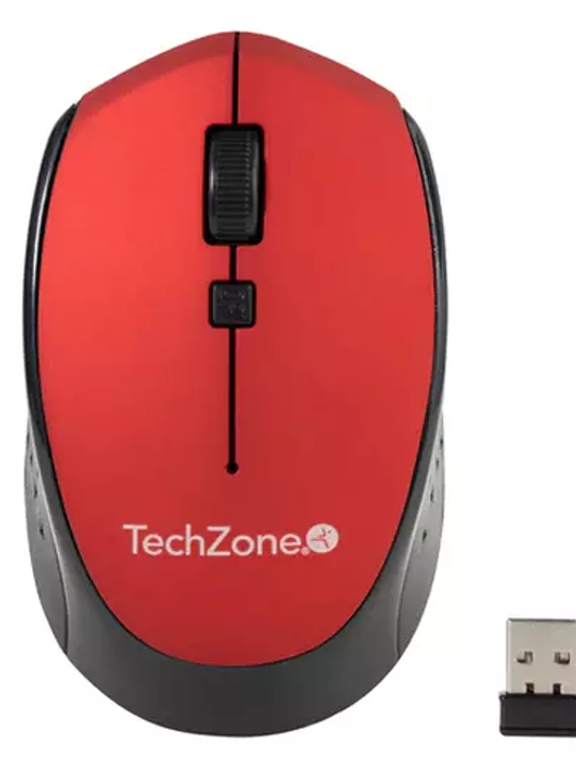 Mouse Techzone inalámbrico rojo. 1