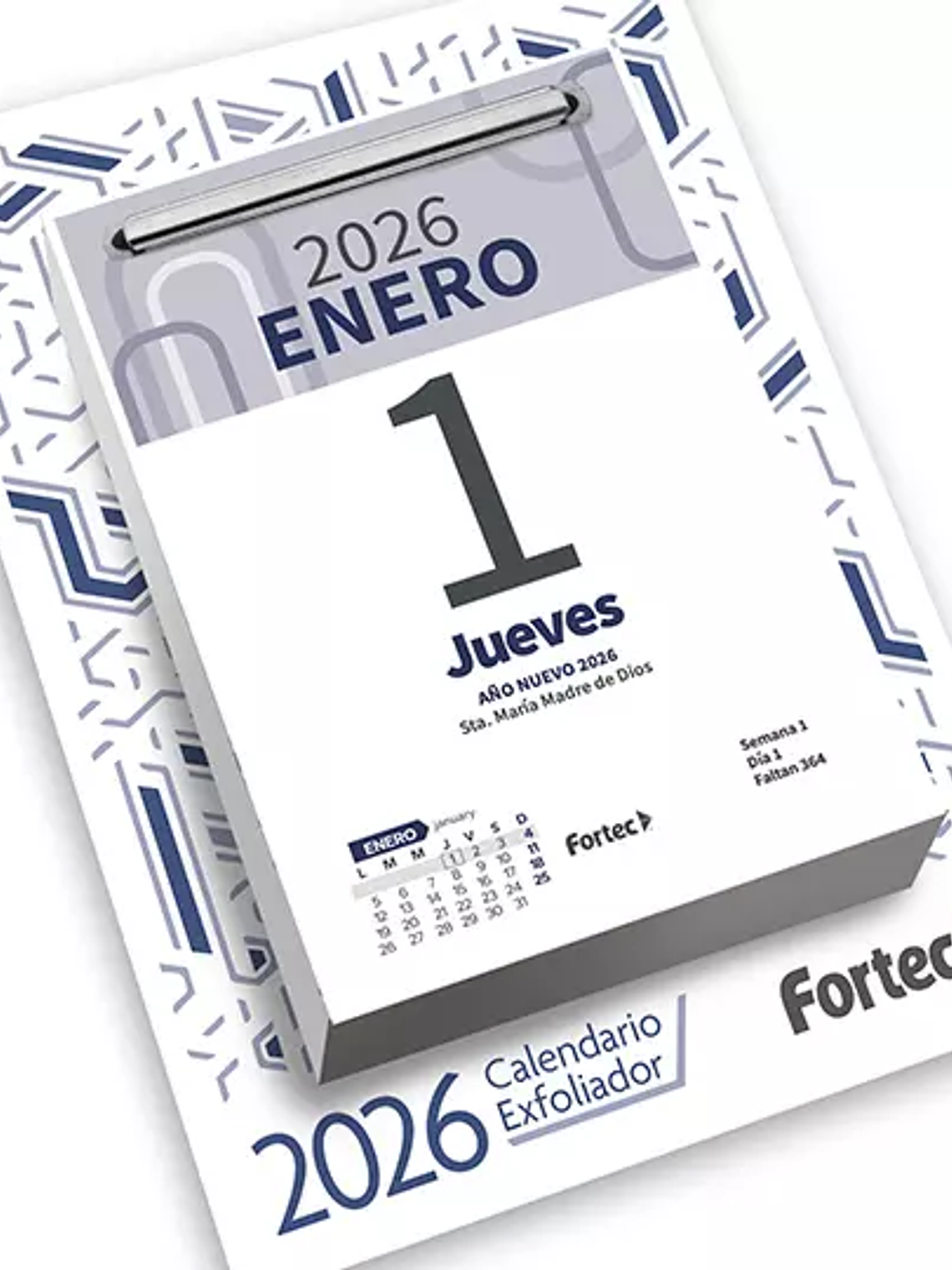 Calendario Exfoliador Fortec 2026 de 9.5 1