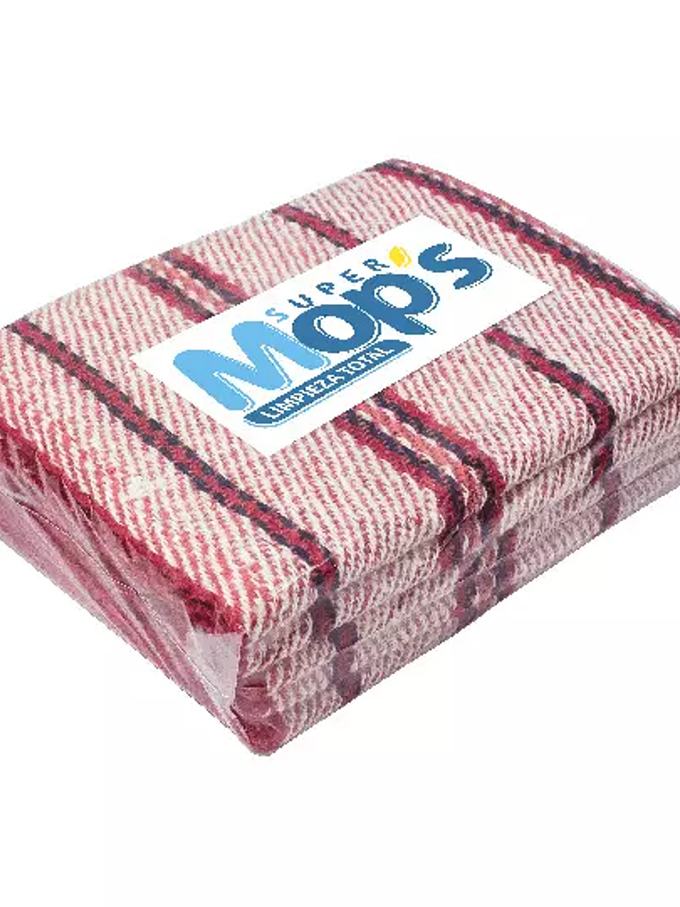 Jerga de algodón Super mops color roja 1
