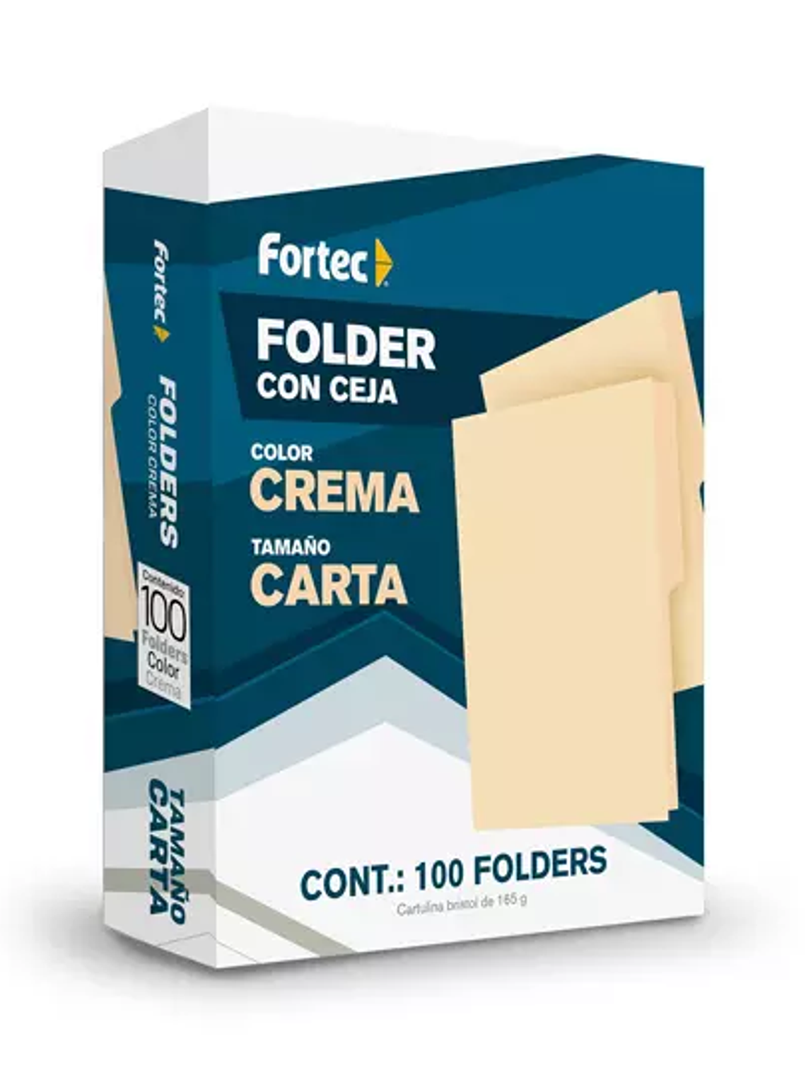 Folder manila económico Fortec carta col 1