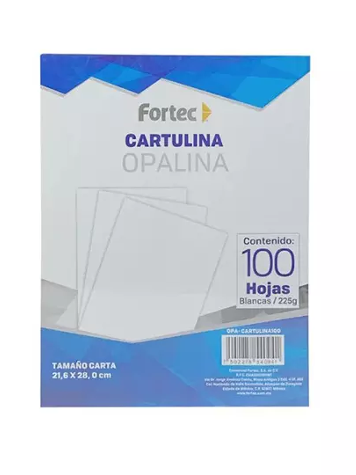 Cartulina opalina Fortec carta de 225 gr 1