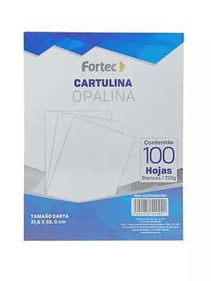 Cartulina opalina Fortec carta de 225 gr