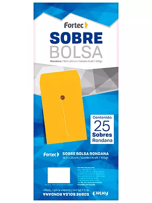 Sobre kraft con rondana Fortec esquela c