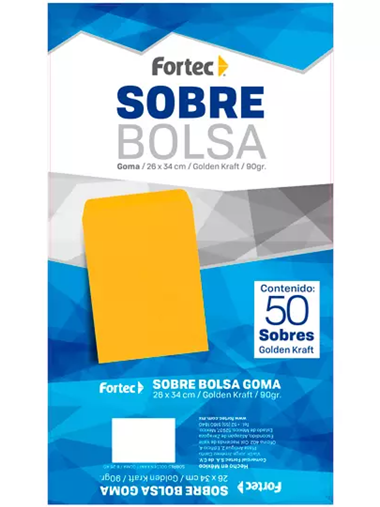 Sobre kraft engomado Fortec extra oficio 1