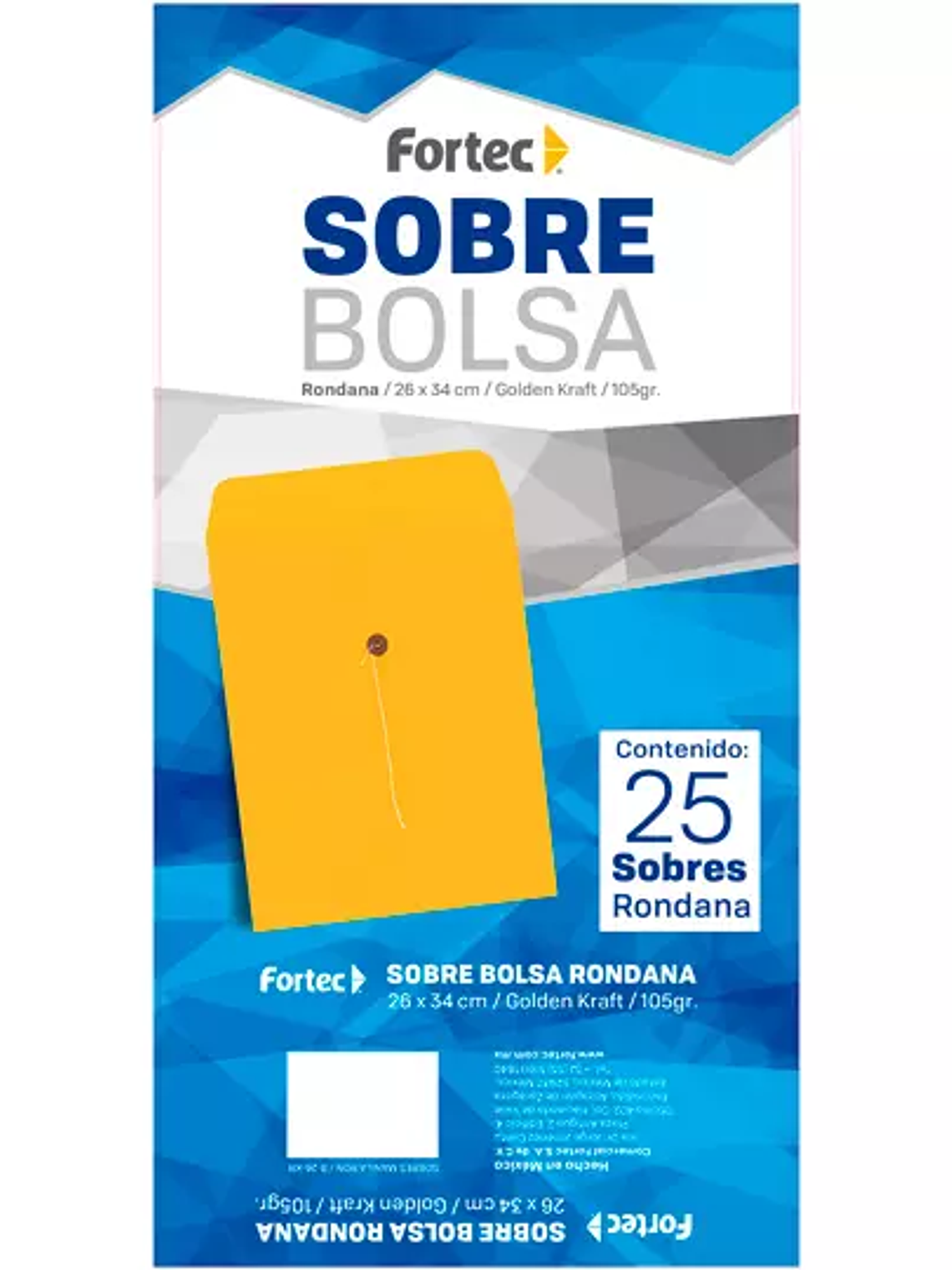 Sobre kraft con rondana Fortec extra ofi 1