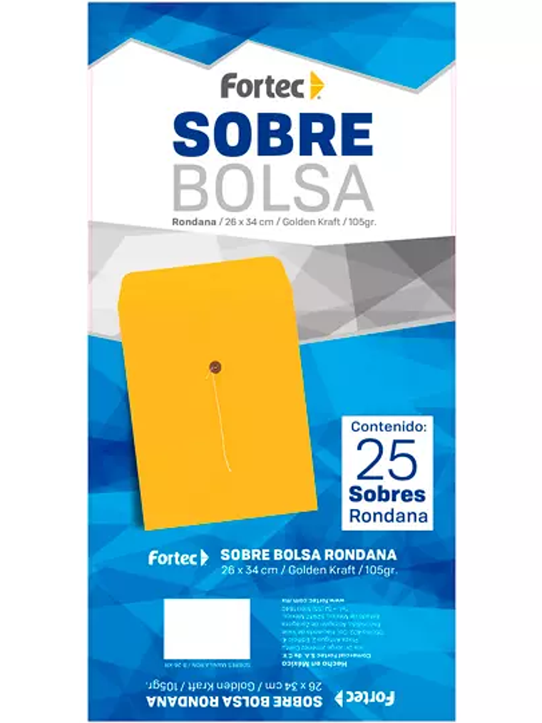 Sobre kraft con rondana Fortec extra ofi 1