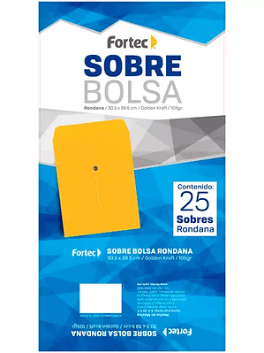 Sobre kraft con rondana Fortec legal caj