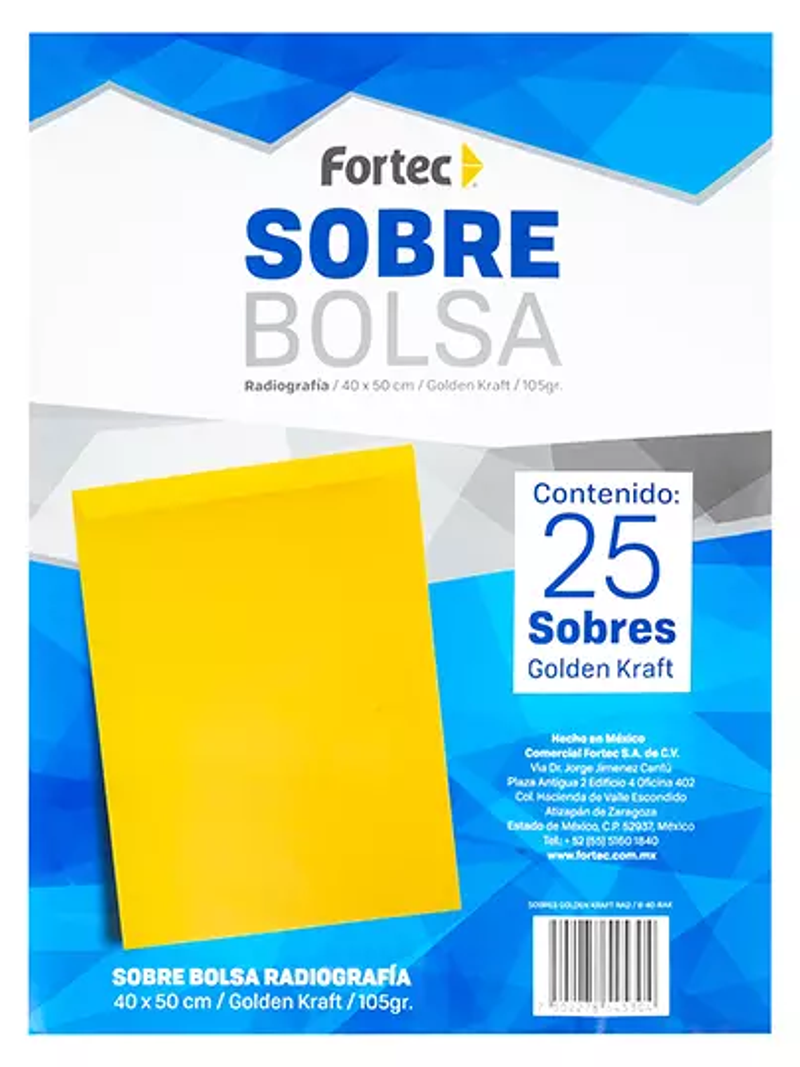 Sobre kraft engomado Fortec radiografía 1