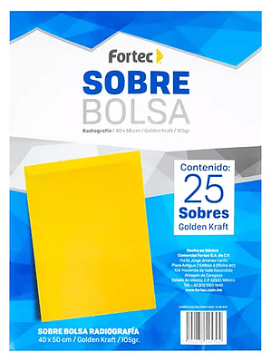 Sobre kraft engomado Fortec radiografía