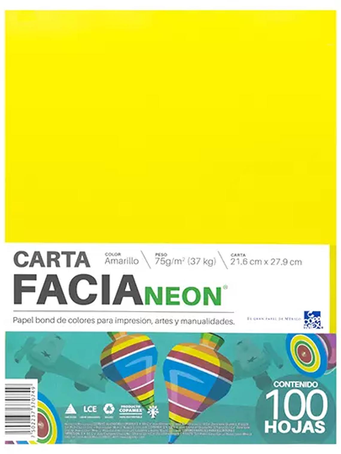 Paquete de hojas de color Facia Neon tam 1