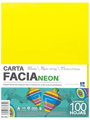 Paquete de hojas de color Facia Neon tam