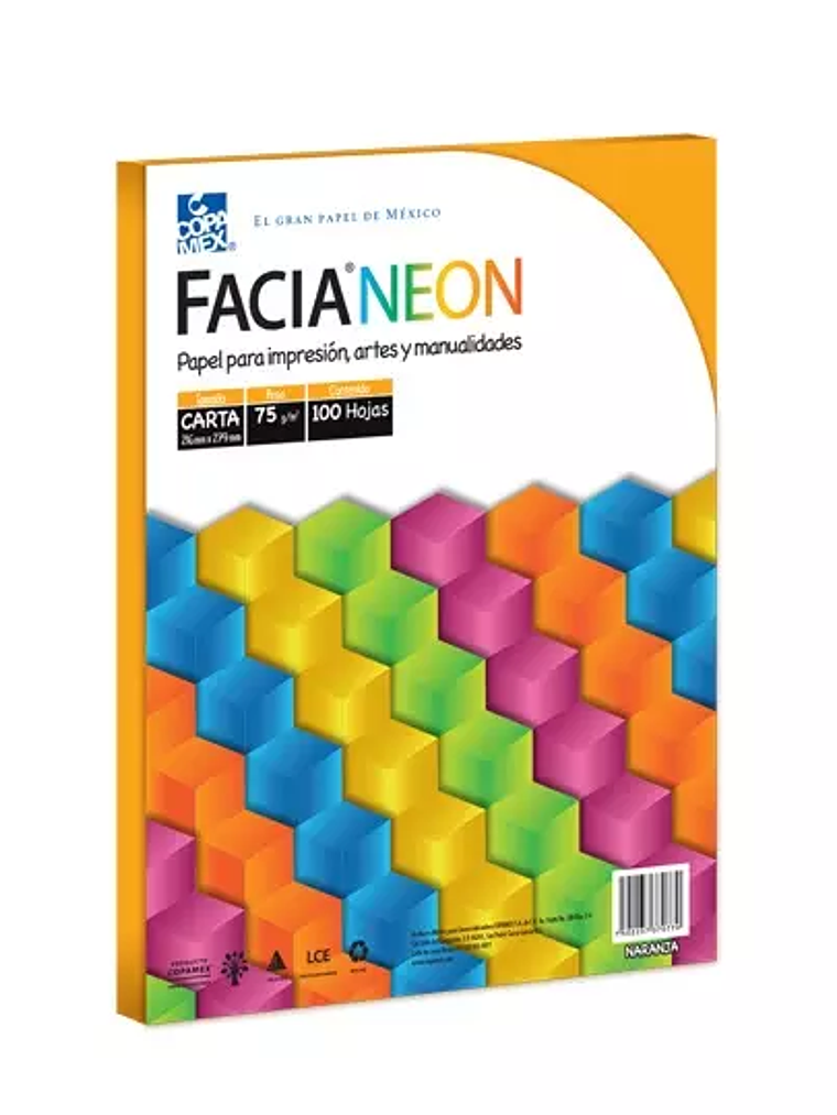 Paquete de hojas de color Facia Neon tam 1