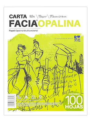 Paquete de papel opalina marfil 120gr. F