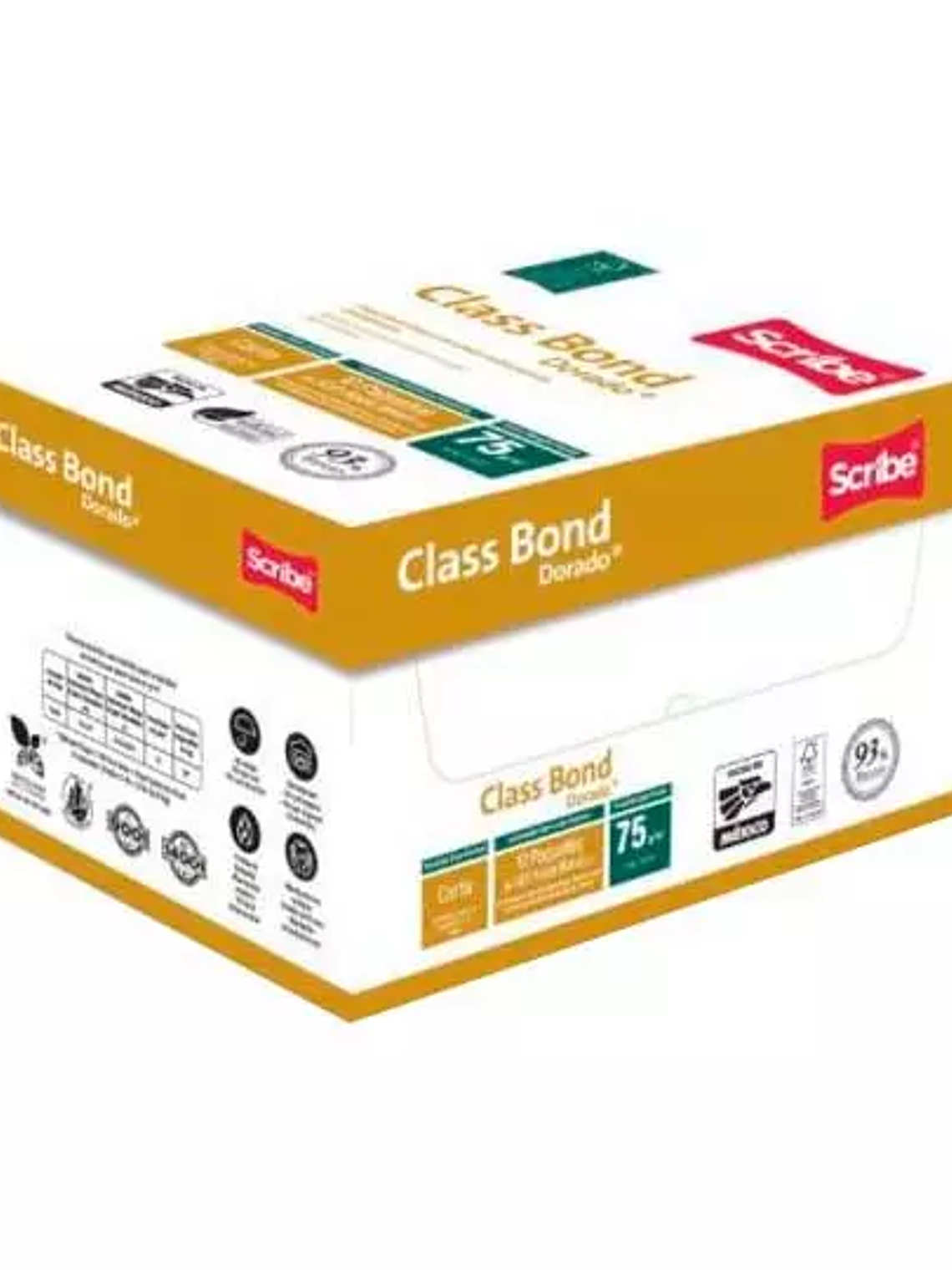 Caja de papel Class bond dorado Scribe t 1