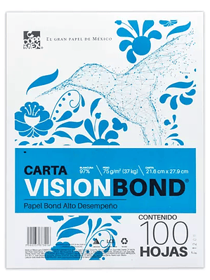 Paquete de papel bond Vision tamaño cart