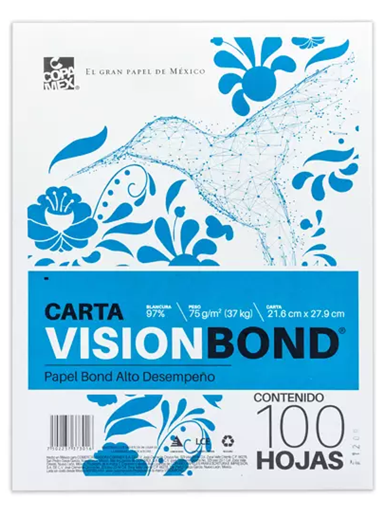 Paquete de papel bond Vision tamaño cart 1