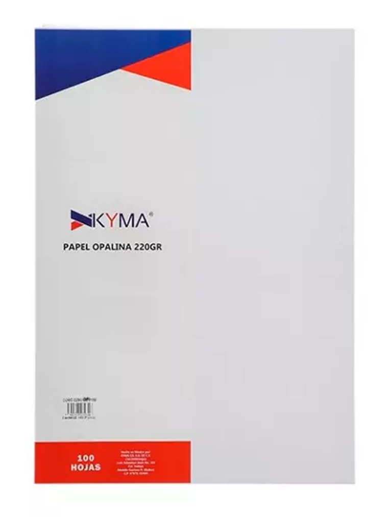 Paquete de cartulina opalina blanco 220g 1