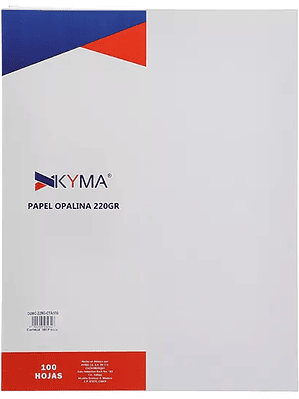 Paquete de cartulina opalina blanco 220g
