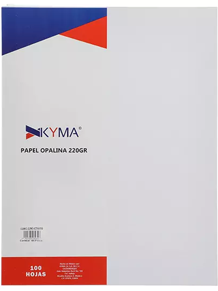 Paquete de cartulina opalina blanco 220g 1