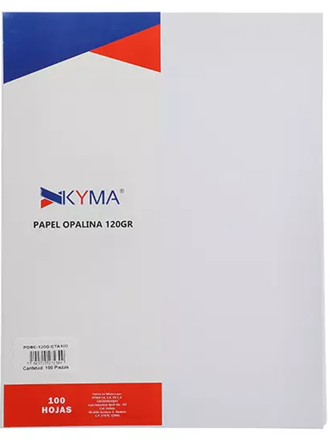Paquete de papel opalina blanco 120gr Ky 1