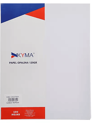 Paquete de papel opalina blanco 120gr Ky
