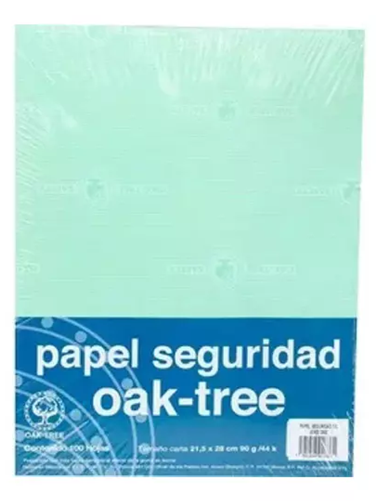 Paquete de papel seguridad Oaktree verde 1