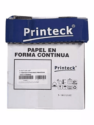 Caja de papel stock Printeck de 9.5