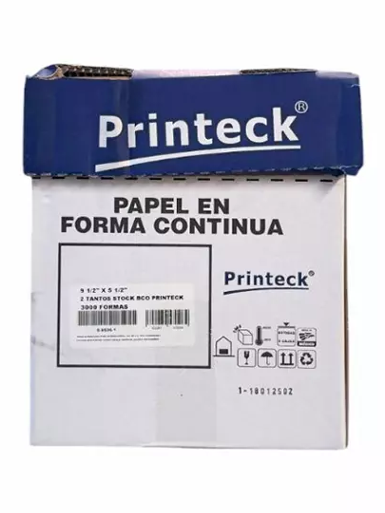 Caja de papel stock Printeck de 9.5