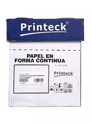 Caja de papel stock Printeck de 9.5