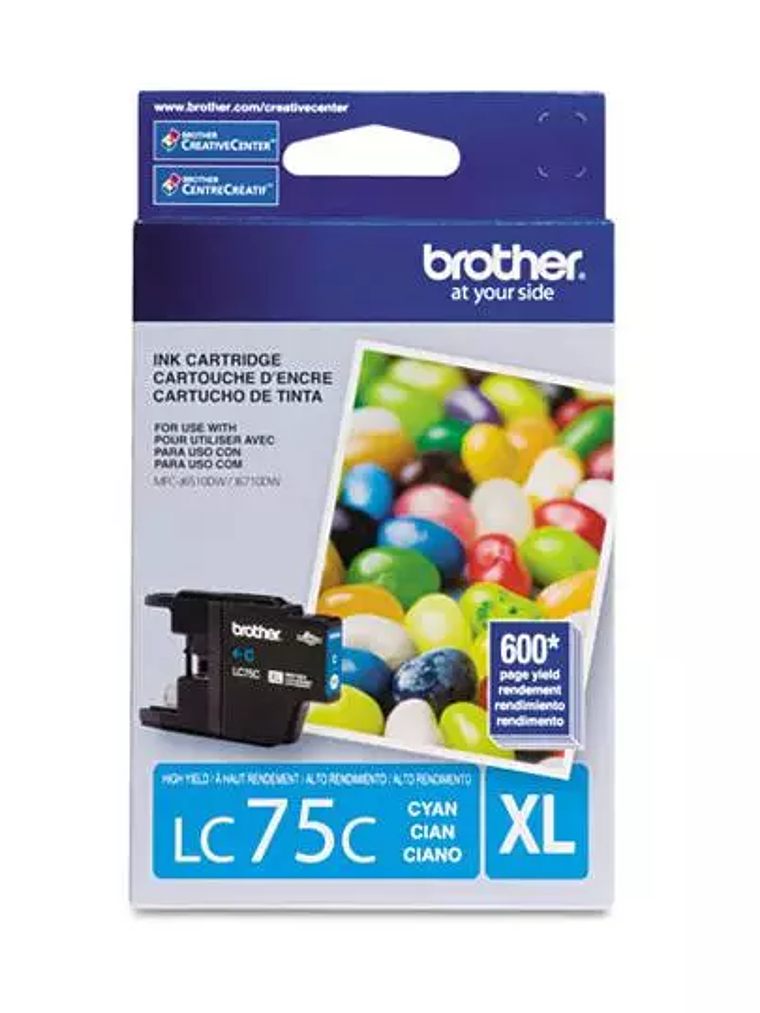 Cartucho brother de tinta cian LC75C 1