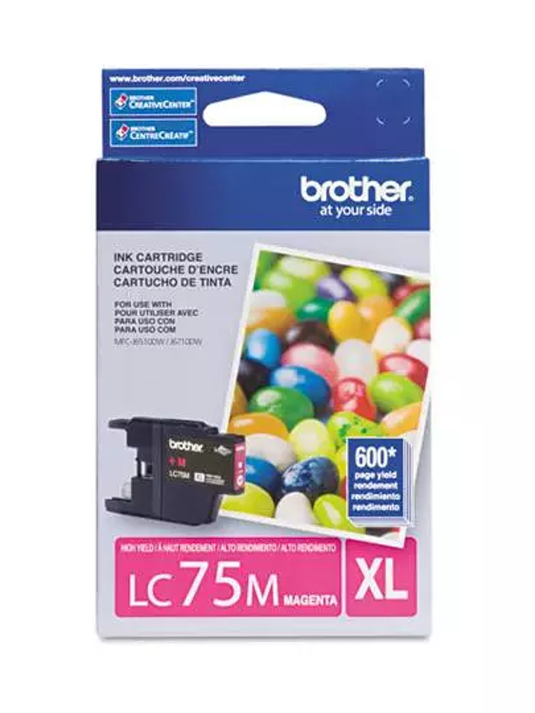 Cartucho brother de tinta Magenta LC75M 1