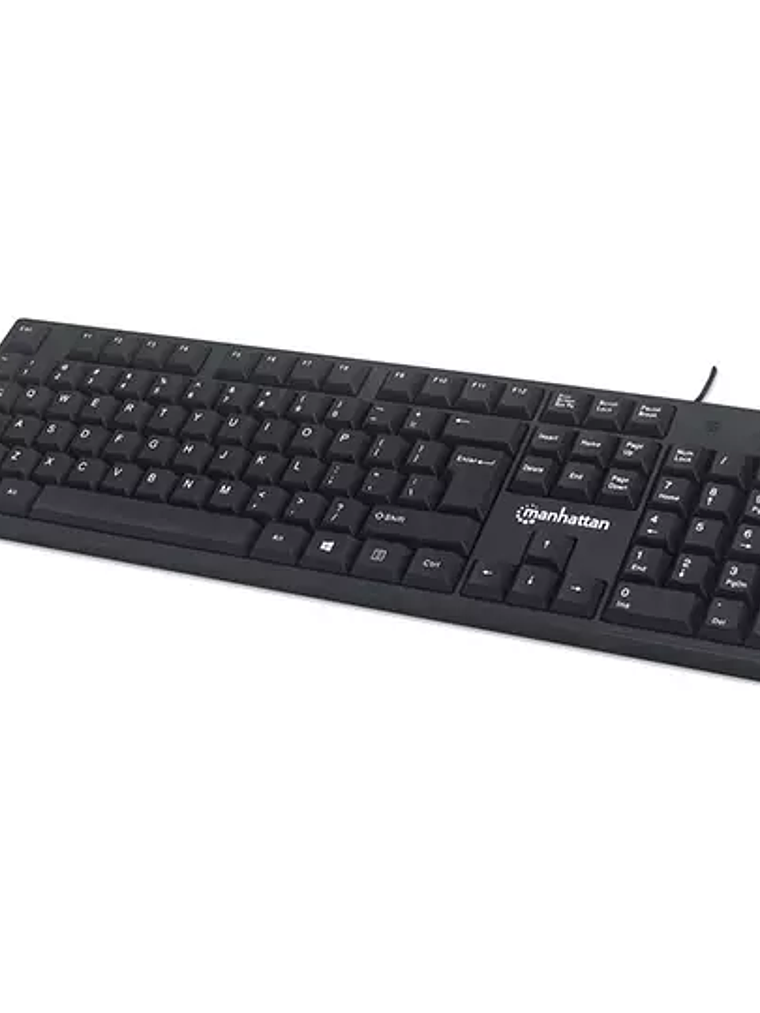 Teclado Manhattan Alámbrico USB Negro 1