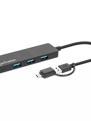 Hub 4 puertos Manhattan conector adaptab