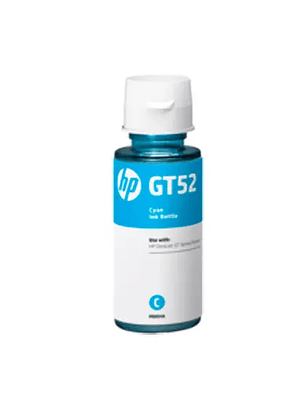 Botella de tinta cian HP gt52