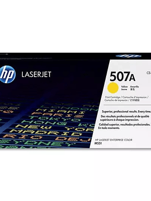 Cartucho de tóner amarillo HP 507a