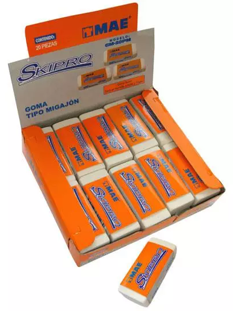 Goma tipo migajon mae caja con 20 piezas 1