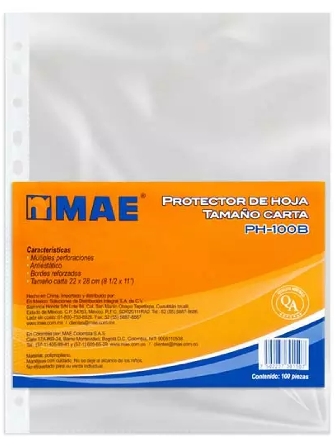 Protector de hojas mae tamaño carta bols 1