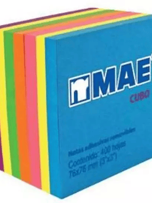 Notas adhesivas mae neón 3x3 con 400 hoj