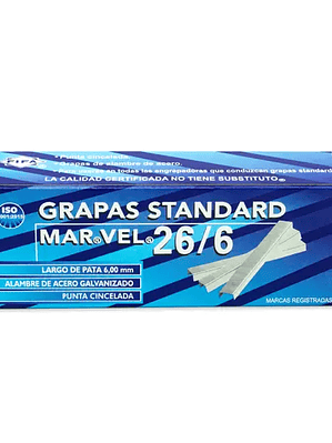 Grapas estándar 26/6 Mar Vel Pilot caja