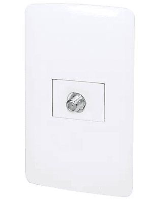 Toma para tv santul con placa color blan