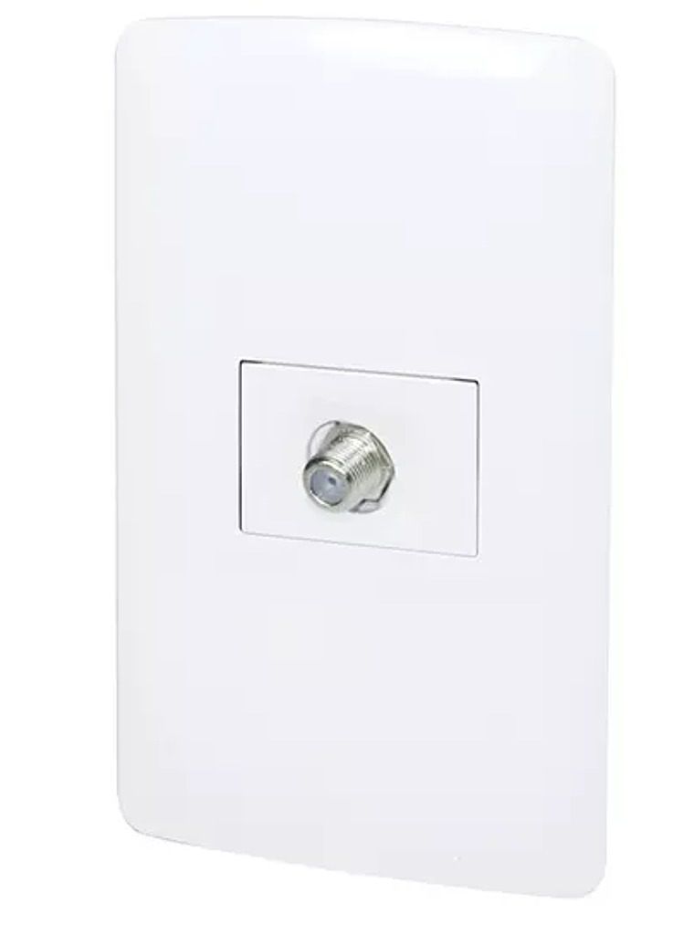 Toma para tv santul con placa color blan 1