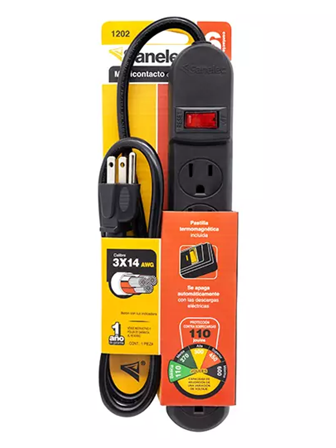 Supresor de picos santul de 110 j 6 cont 1