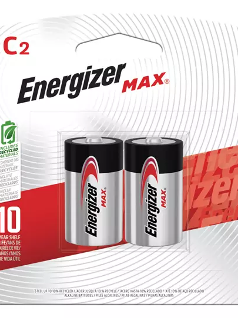 Pila Alcalina Energizer C blíster con 2 1