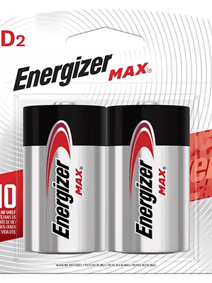 Pila Alcalina Energizer D blíster con  2