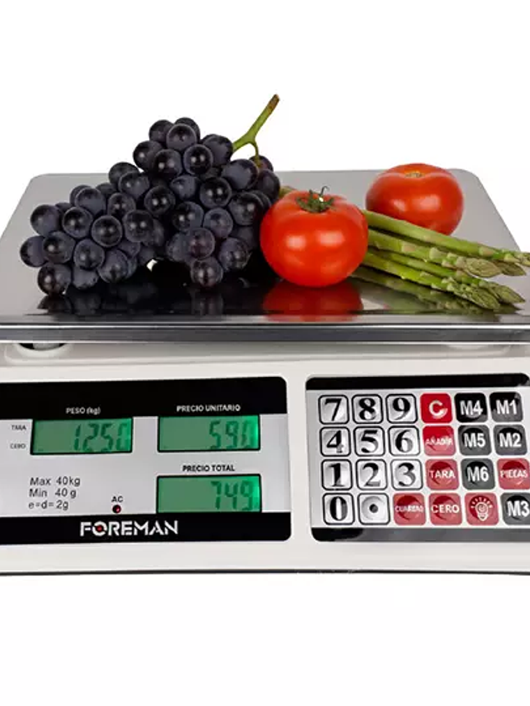 Báscula FOREMAN Digital 40 KG Recargable 1