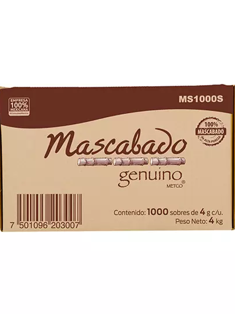 AZUCAR MASCABADO METCO CAJA CON 1000 SOB 1