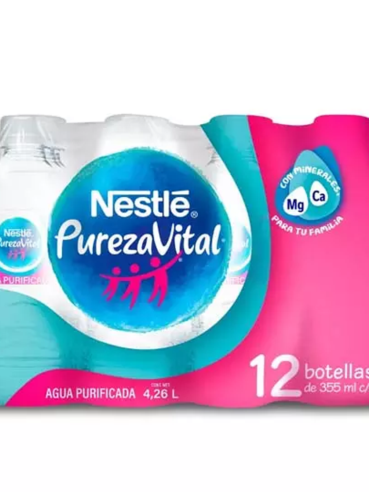 Agua embotellada Pureza Vital 355 ml c/1 1