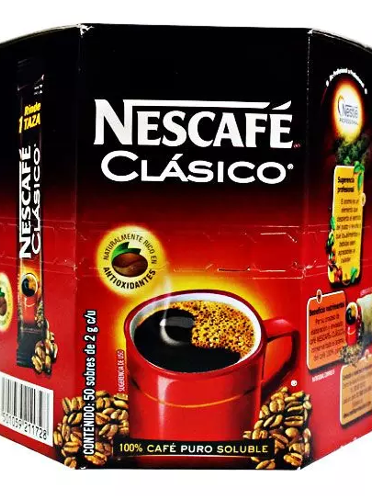 Café soluble Nescafé clásico en stick 50 1